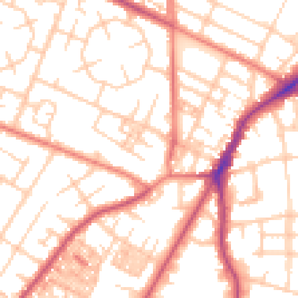 Daytime road noise heatmap for M20 3FF