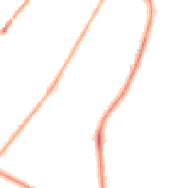 Night-time road noise heatmap for M20 3JY
