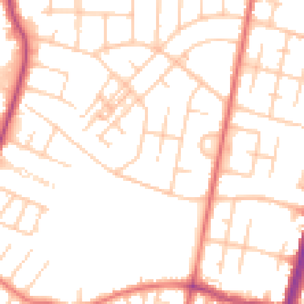 Daytime road noise heatmap for M20 4UD