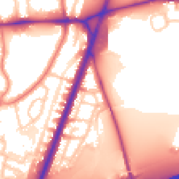 Daytime road noise heatmap for M20 5PF