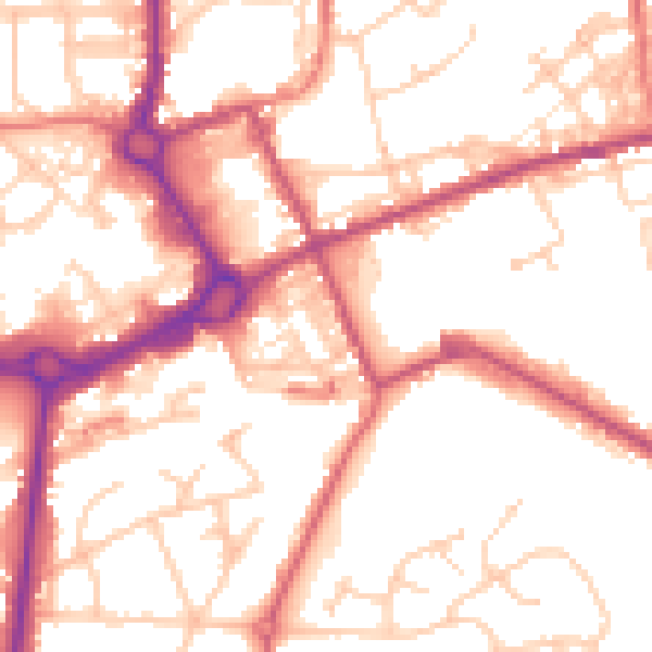 Daytime road noise heatmap for M24 1BS