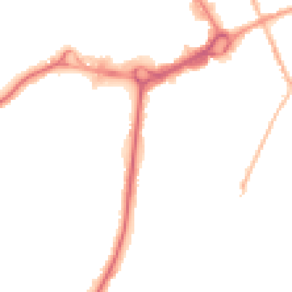 Night-time road noise heatmap for M24 1DA