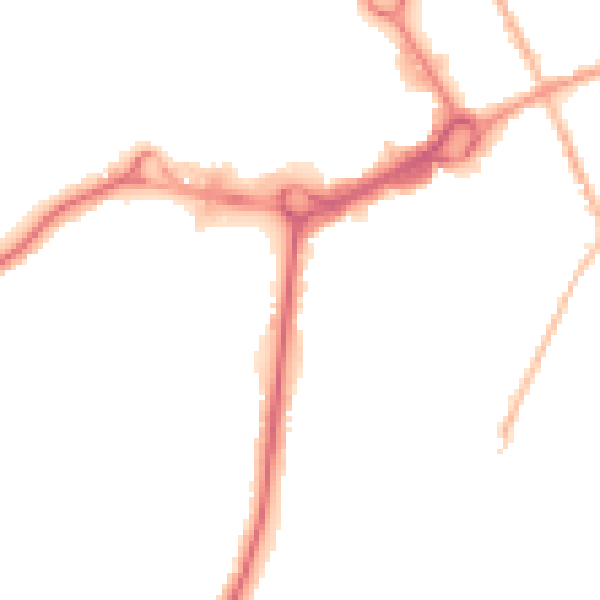 Night-time road noise heatmap for M24 1DE