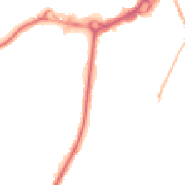 Night-time road noise heatmap for M24 1EE