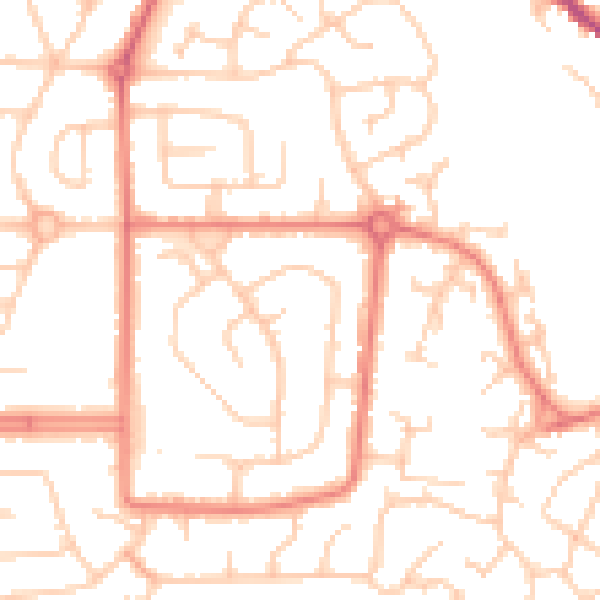 Daytime road noise heatmap for M24 1HJ