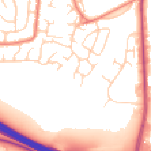 Daytime road noise heatmap for M24 1JJ