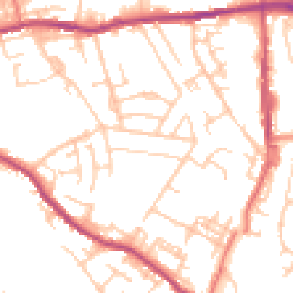 Daytime road noise heatmap for M24 2FS