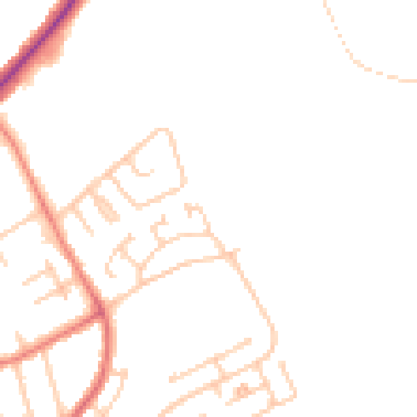 Daytime road noise heatmap for M24 2PH