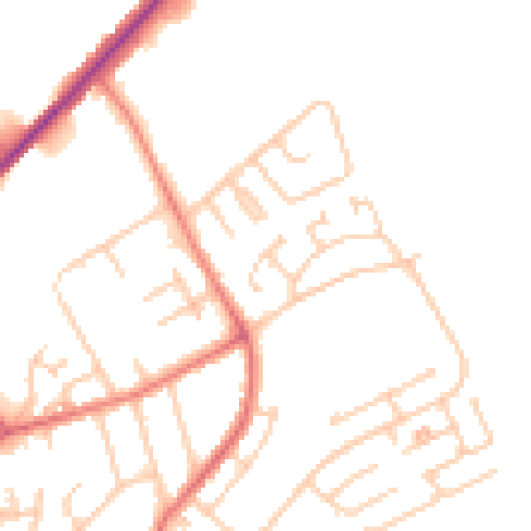 Daytime road noise heatmap for M24 2PL