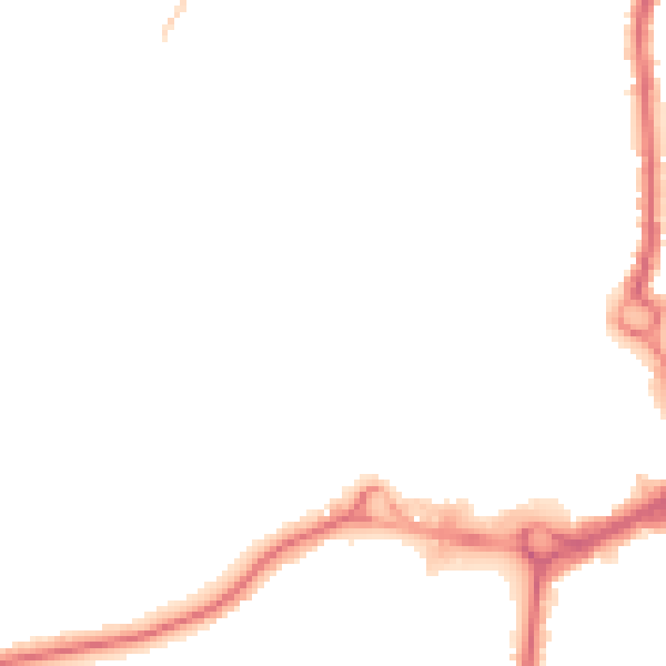 Night-time road noise heatmap for M24 4AR