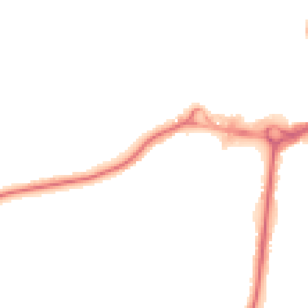 Night-time road noise heatmap for M24 4DT