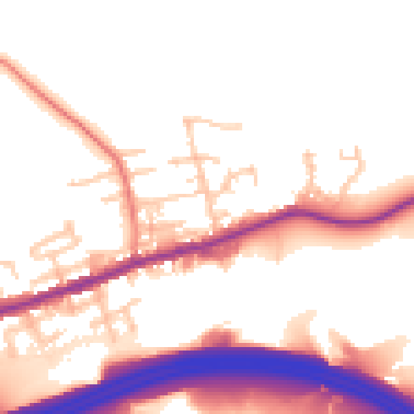 Daytime road noise heatmap for M24 4PQ
