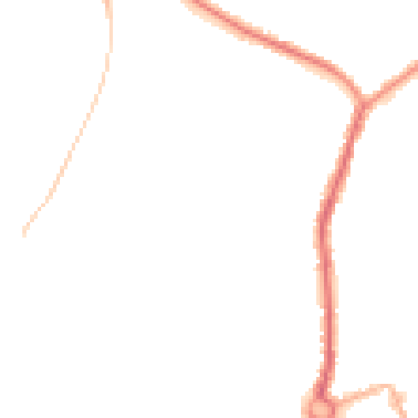 Night-time road noise heatmap for M24 5DQ