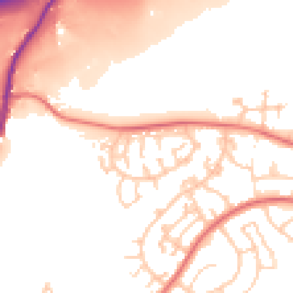 Daytime road noise heatmap for M24 5NE