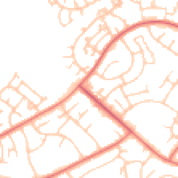 Daytime road noise heatmap for M24 5TE