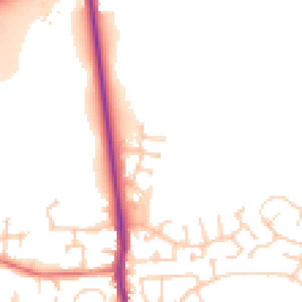 Daytime road noise heatmap for M24 6FA