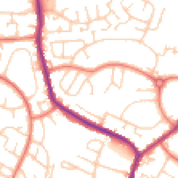 Daytime road noise heatmap for M24 6FT