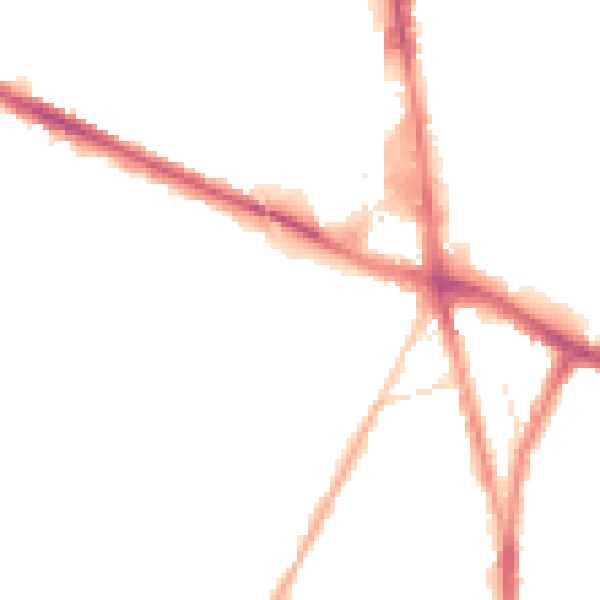 Night-time road noise heatmap for M28 0GA