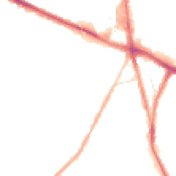 Night-time road noise heatmap for M28 0GD
