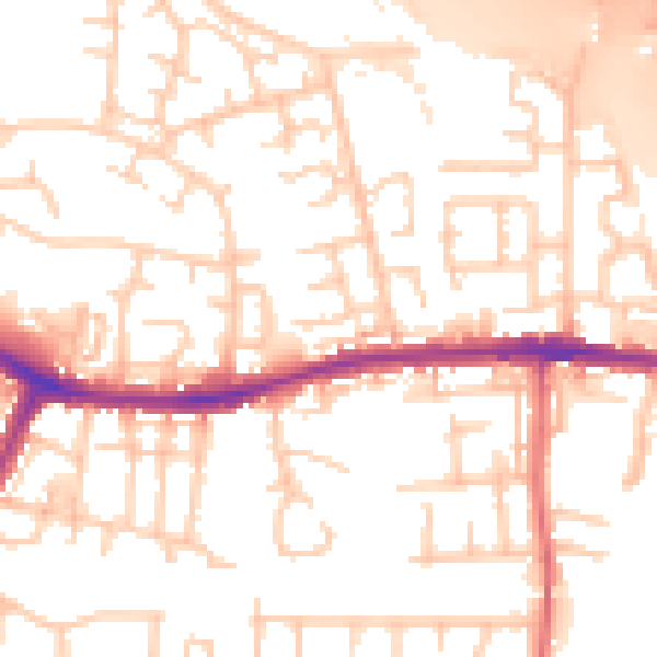 Daytime road noise heatmap for M28 0GS