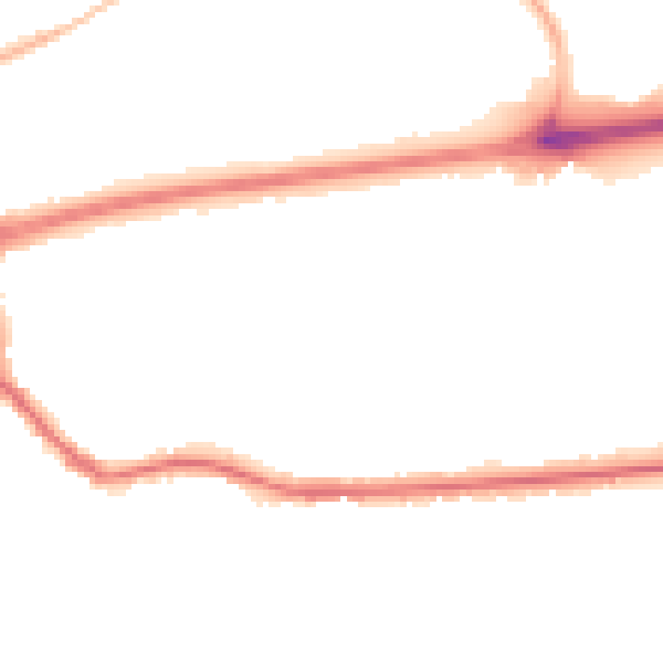 Night-time road noise heatmap for M28 1GA