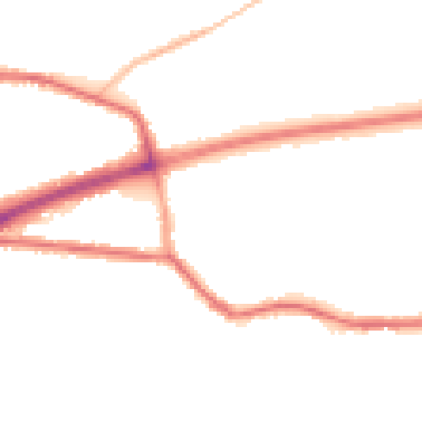 Night-time road noise heatmap for M28 1XJ