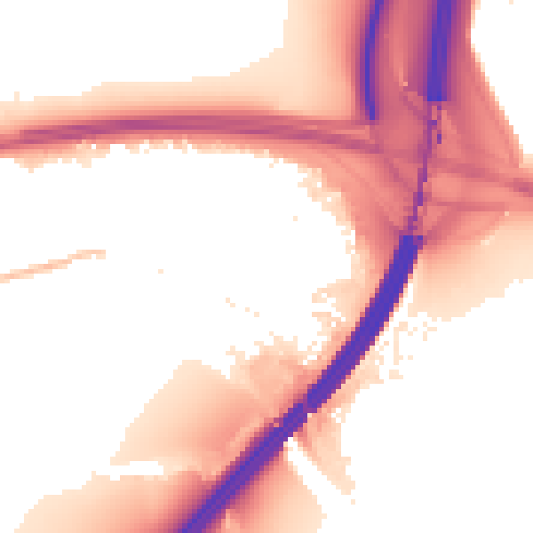 Night-time road noise heatmap for M28 2JG