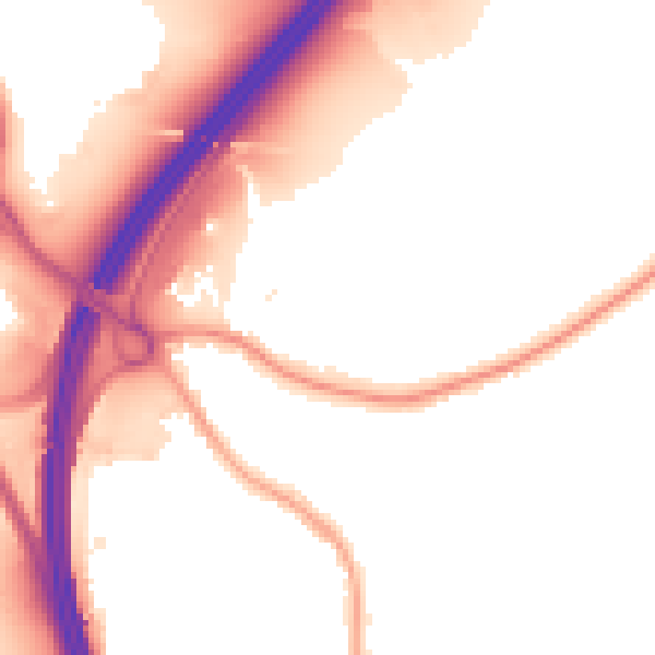 Night-time road noise heatmap for M28 2NW