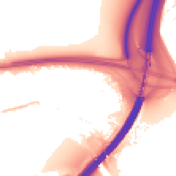 Night-time road noise heatmap for M28 2SA