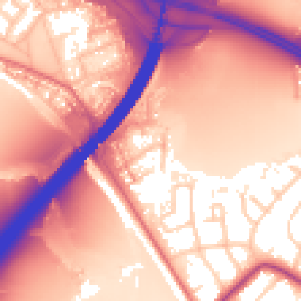 Daytime road noise heatmap for M28 2TX