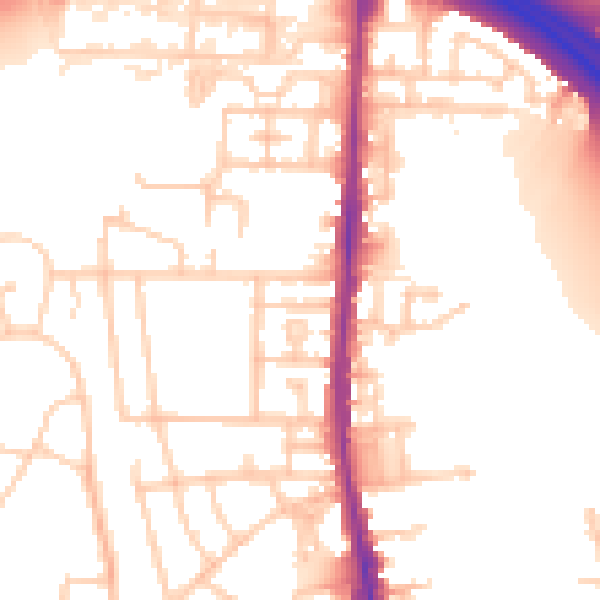 Daytime road noise heatmap for M28 3RJ