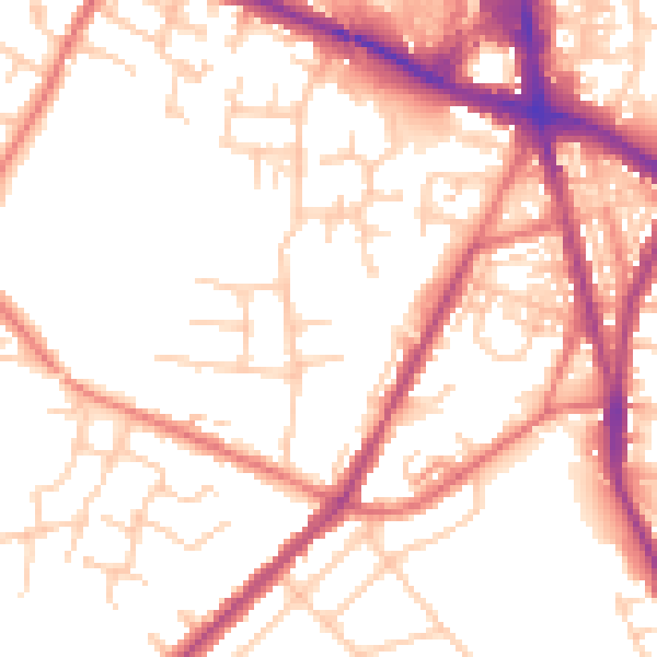 Daytime road noise heatmap for M28 3SP