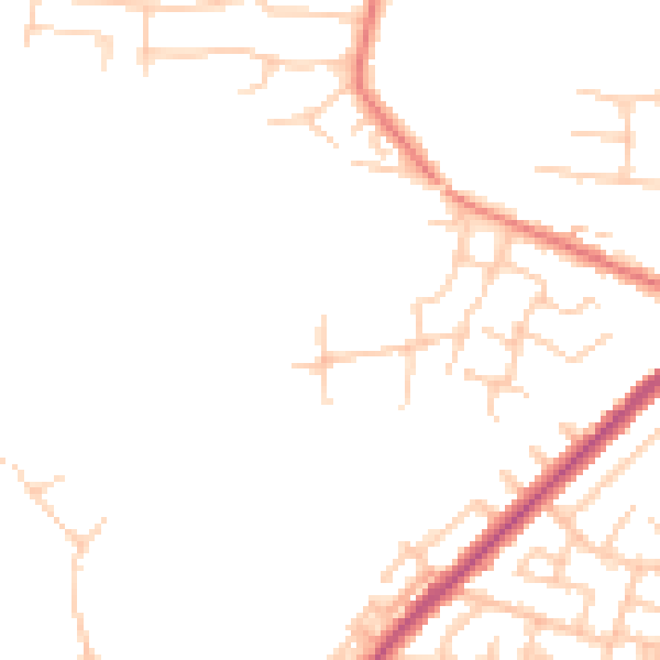 Daytime road noise heatmap for M28 3YB