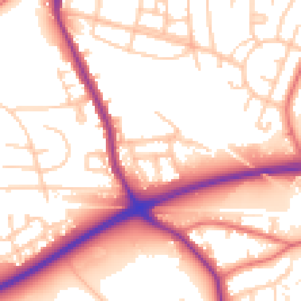 Daytime road noise heatmap for M28 7FR