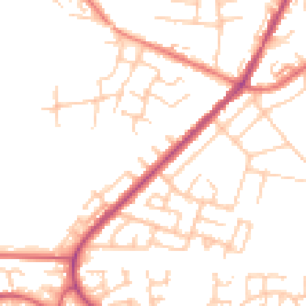 Daytime road noise heatmap for M28 7UG