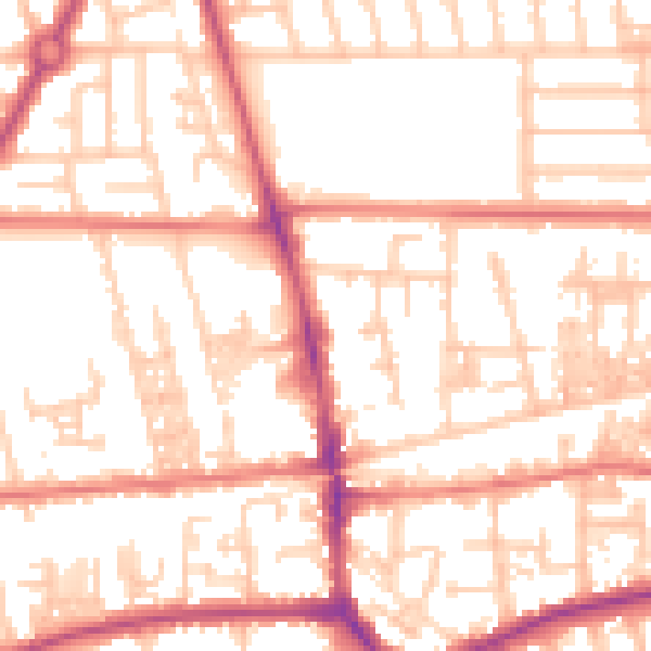 Daytime road noise heatmap for M41 0AA