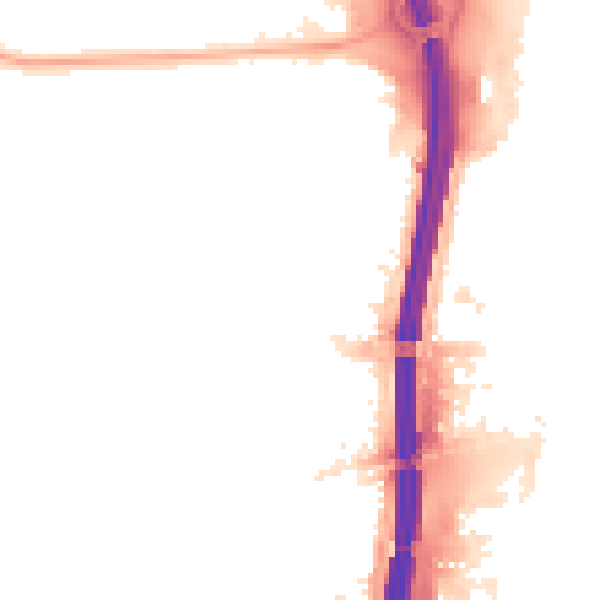 Night-time road noise heatmap for M41 0GF