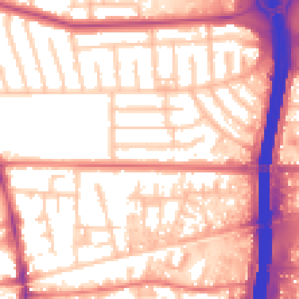 Daytime road noise heatmap for M41 0GP