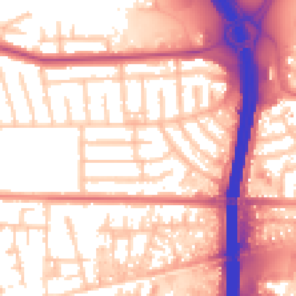 Daytime road noise heatmap for M41 0GQ