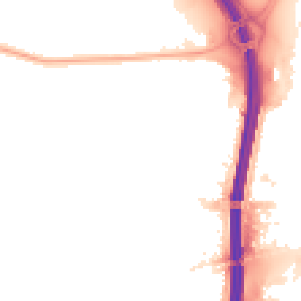 Night-time road noise heatmap for M41 0GQ