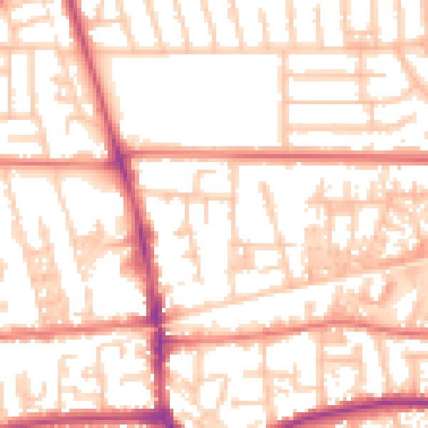 Daytime road noise heatmap for M41 0QD