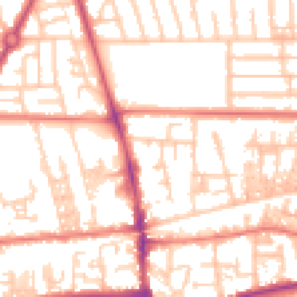 Daytime road noise heatmap for M41 0QE