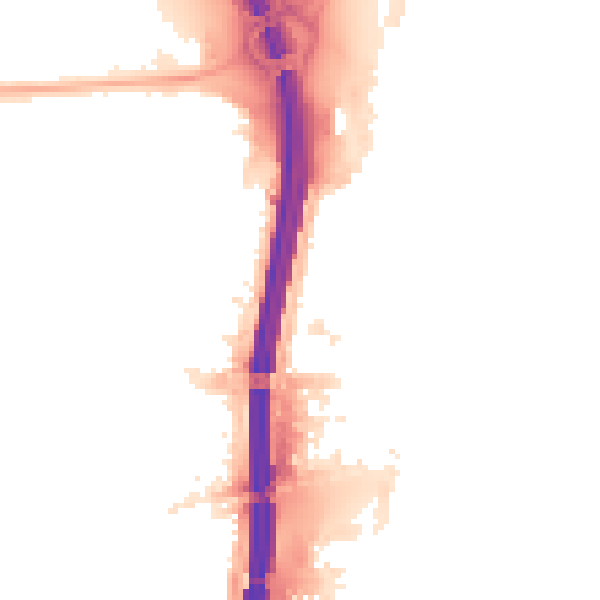 Night-time road noise heatmap for M41 0QH