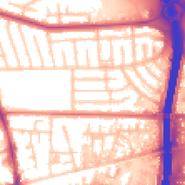 Daytime road noise heatmap for M41 0QQ