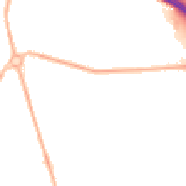 Night-time road noise heatmap for M41 0RL