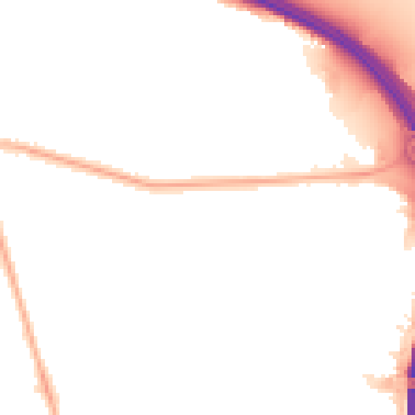 Night-time road noise heatmap for M41 0RN