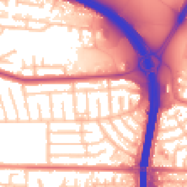 Daytime road noise heatmap for M41 0RP