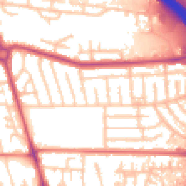 Daytime road noise heatmap for M41 0RT