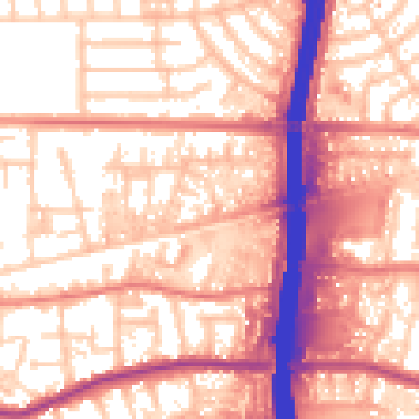 Daytime road noise heatmap for M41 0SW