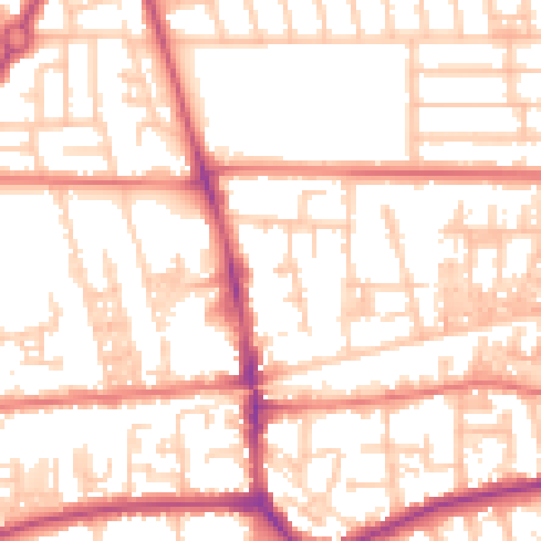 Daytime road noise heatmap for M41 0XB